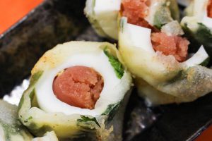 ゆでたまごと明太子・チーズの揚げ物
